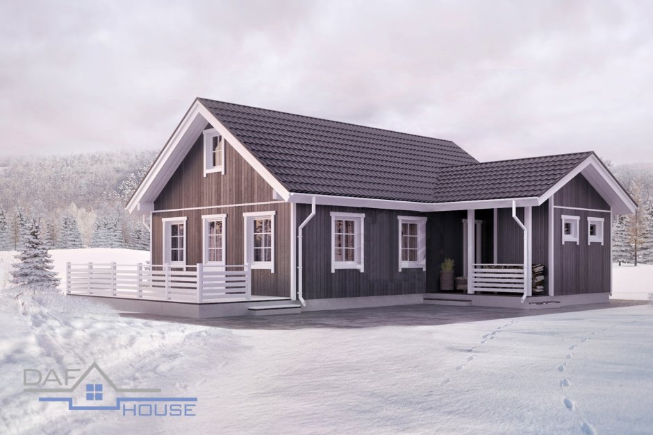 Каркасный дом Скандинавия проект
