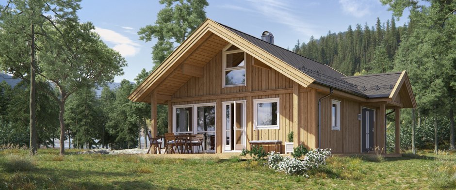 Каркасный дом в норвежском стиле