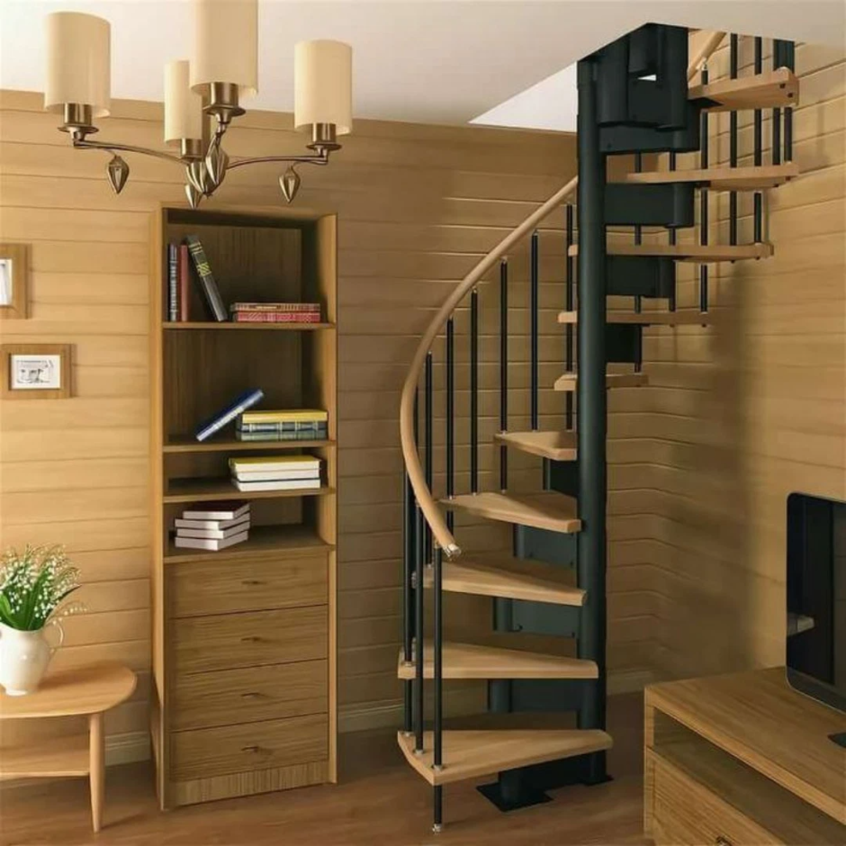 Лестница межэтажная деревянная лс 91 левозаходная