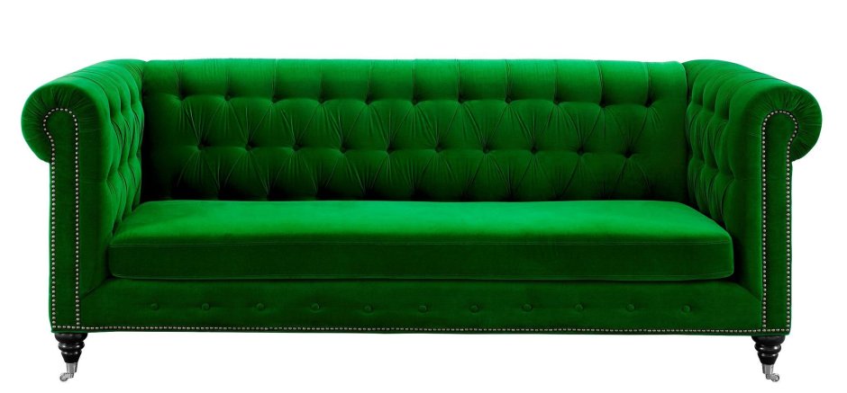 Мягкий зеленый диван