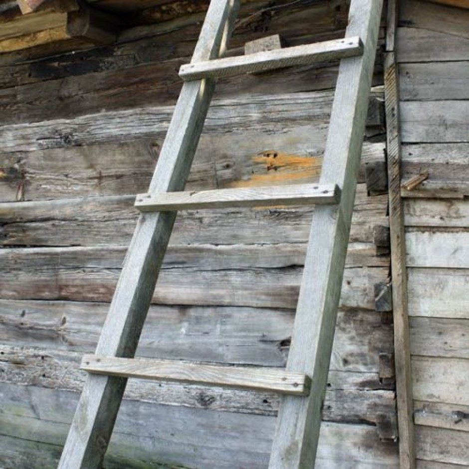 Чертёж приставной лестницы с размерами из металла