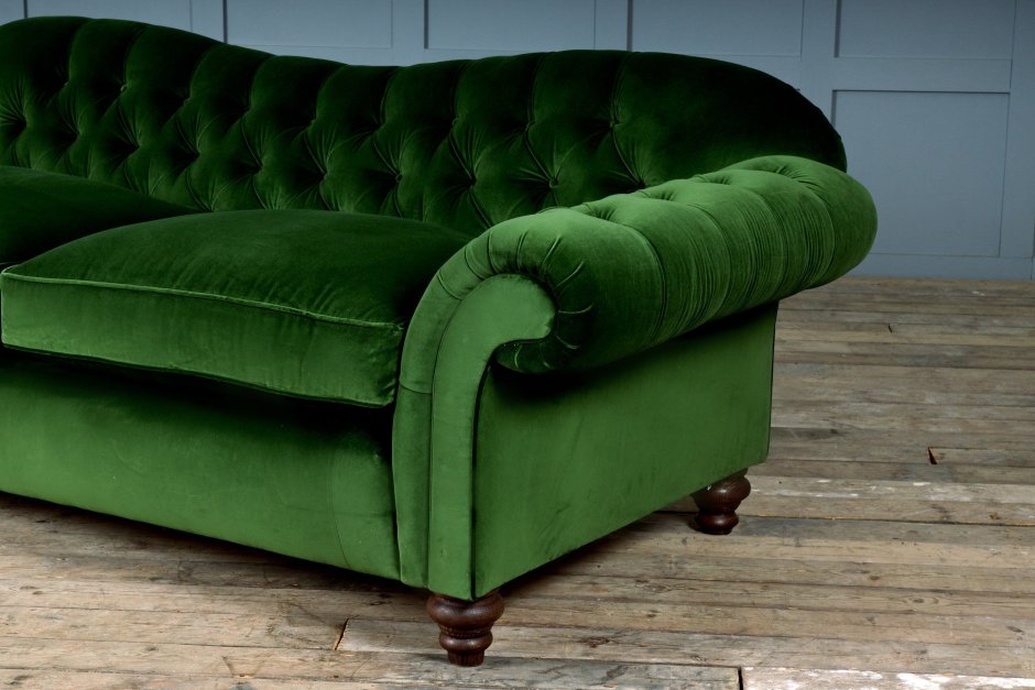 Зеленый флок для дивана