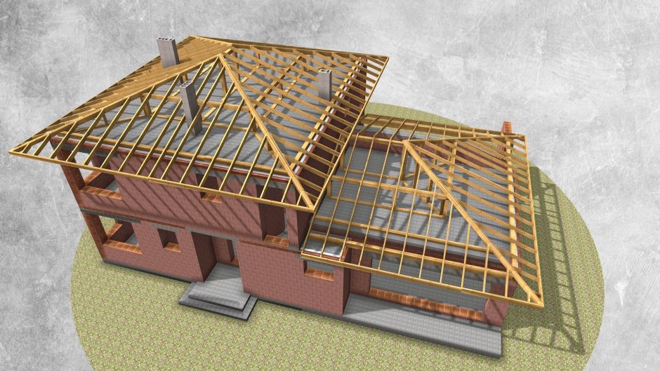 Стропильная система четырехскатной крыши