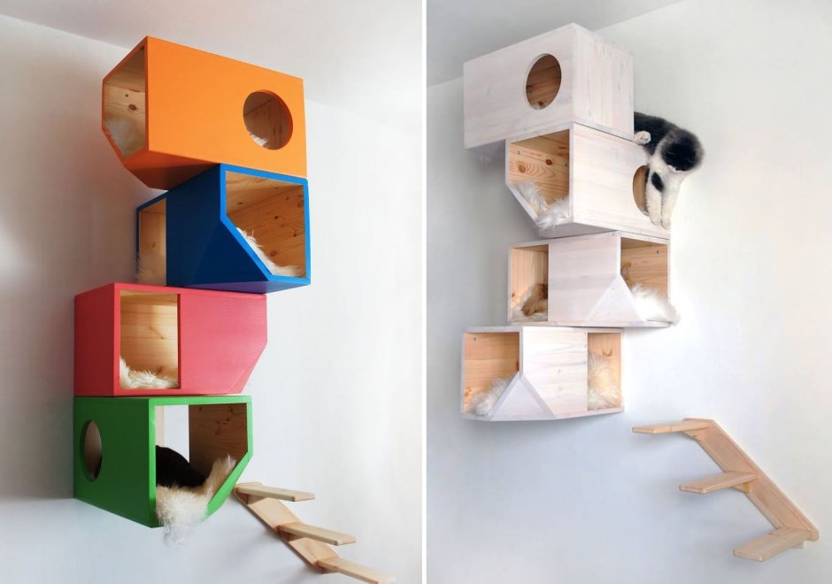 Комплексы для кошек деревянные