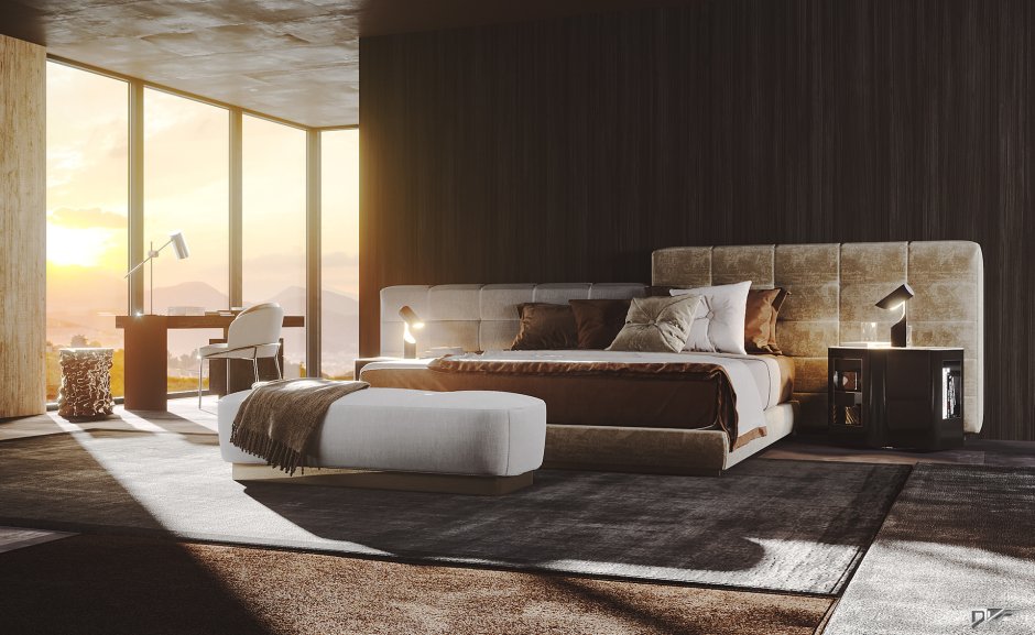 Lawrence кровать Minotti