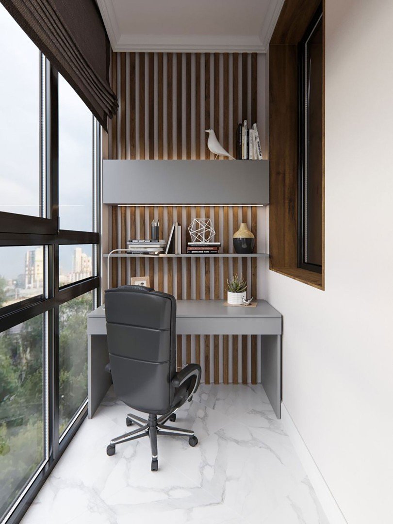 Рабочее место на балконе