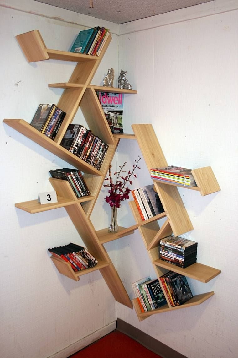 Угловые книжные полки