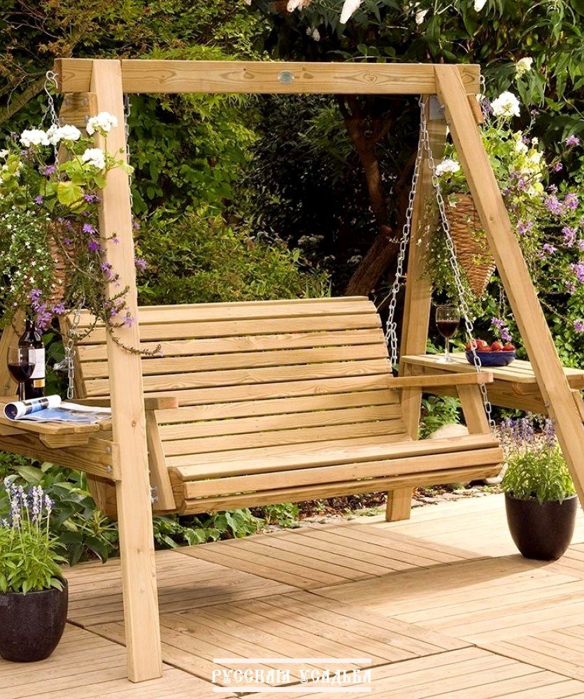 Диван качели Wooden-Swing