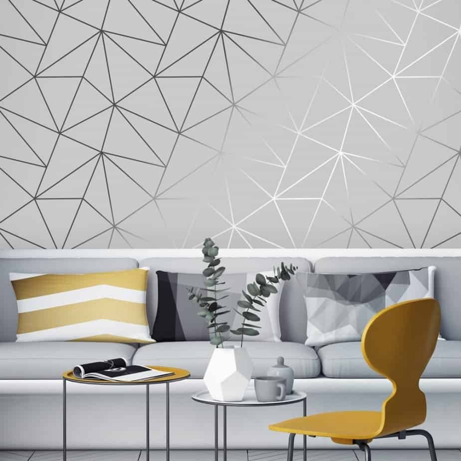 Zara Shimmer Metallic Wallpaper Soft Grey, Silver