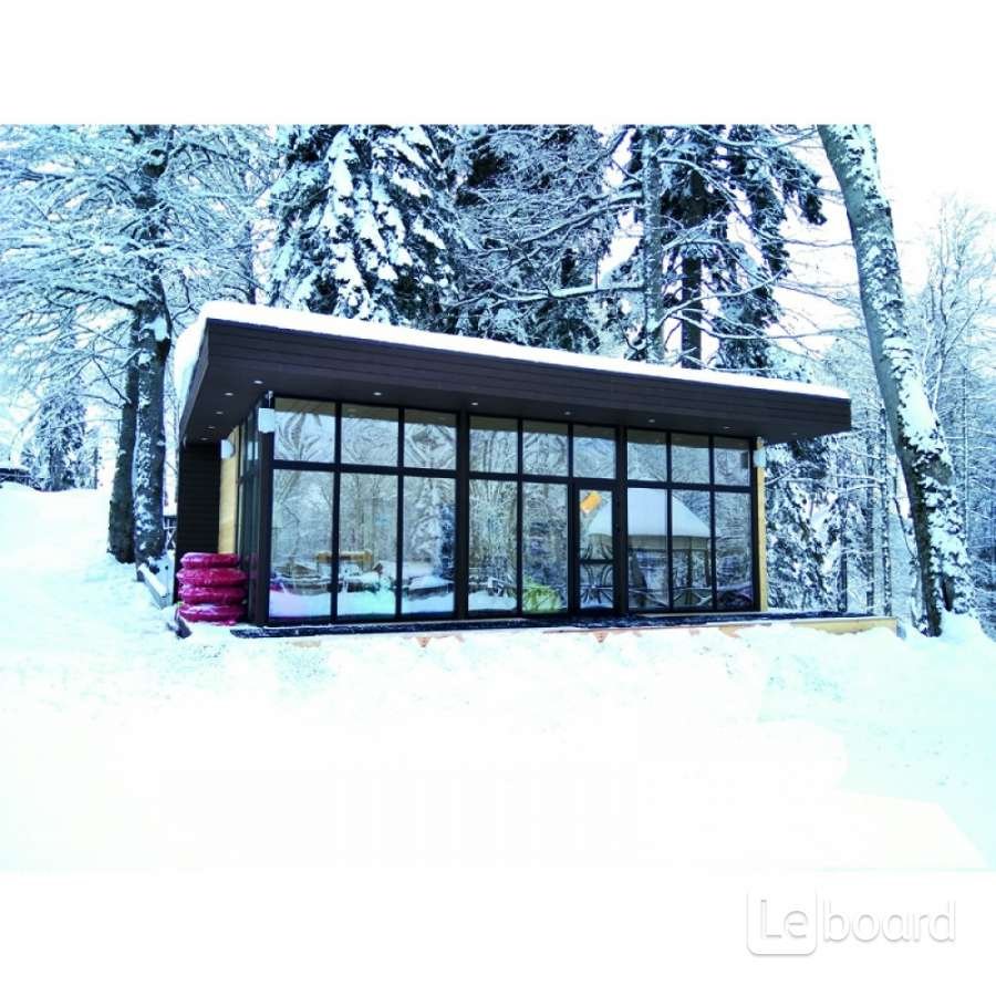Беседка спанарамными окнами