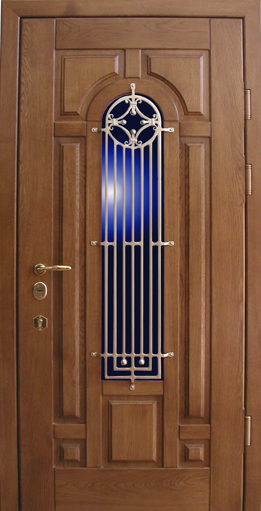 Металлическая дверь со стеклопакетом