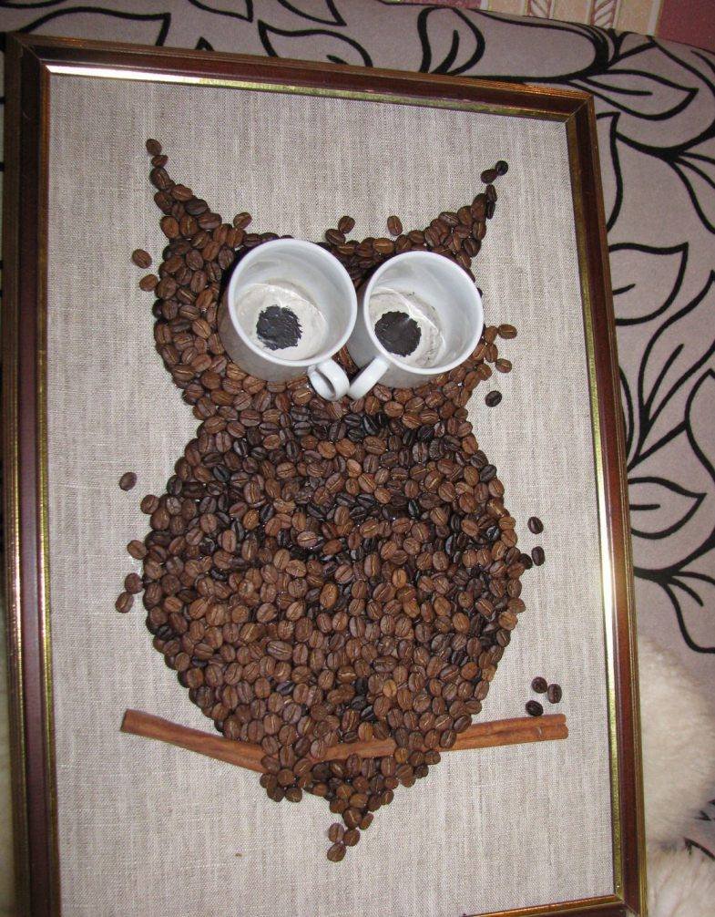 Панно с кофейными зернами