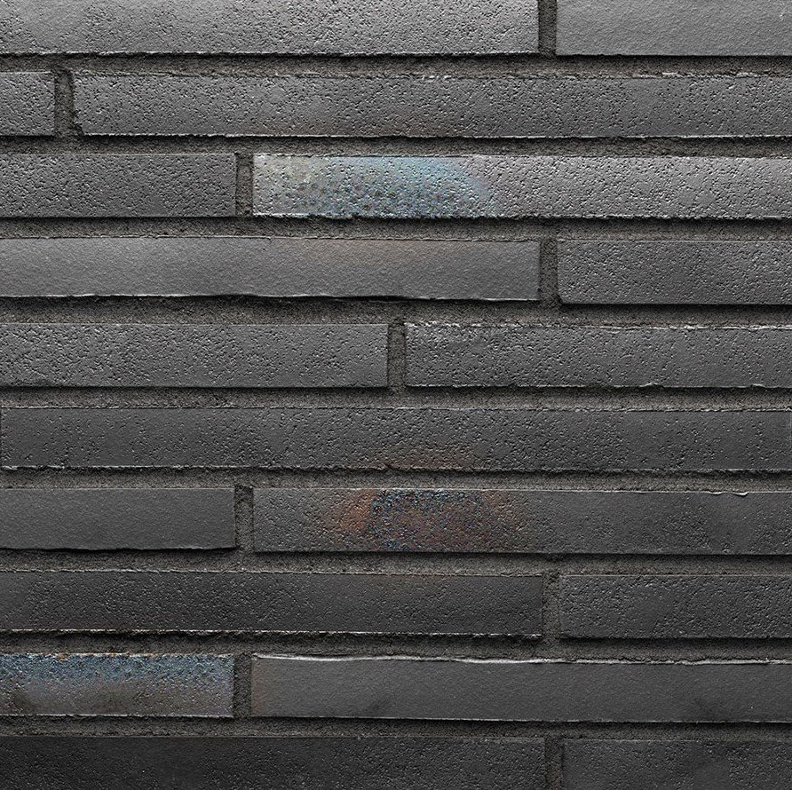 Фасадная плитка (ригель) Stroeher Riegel-50 456 Schwarz-Blau, ригель 490x40x14 мм