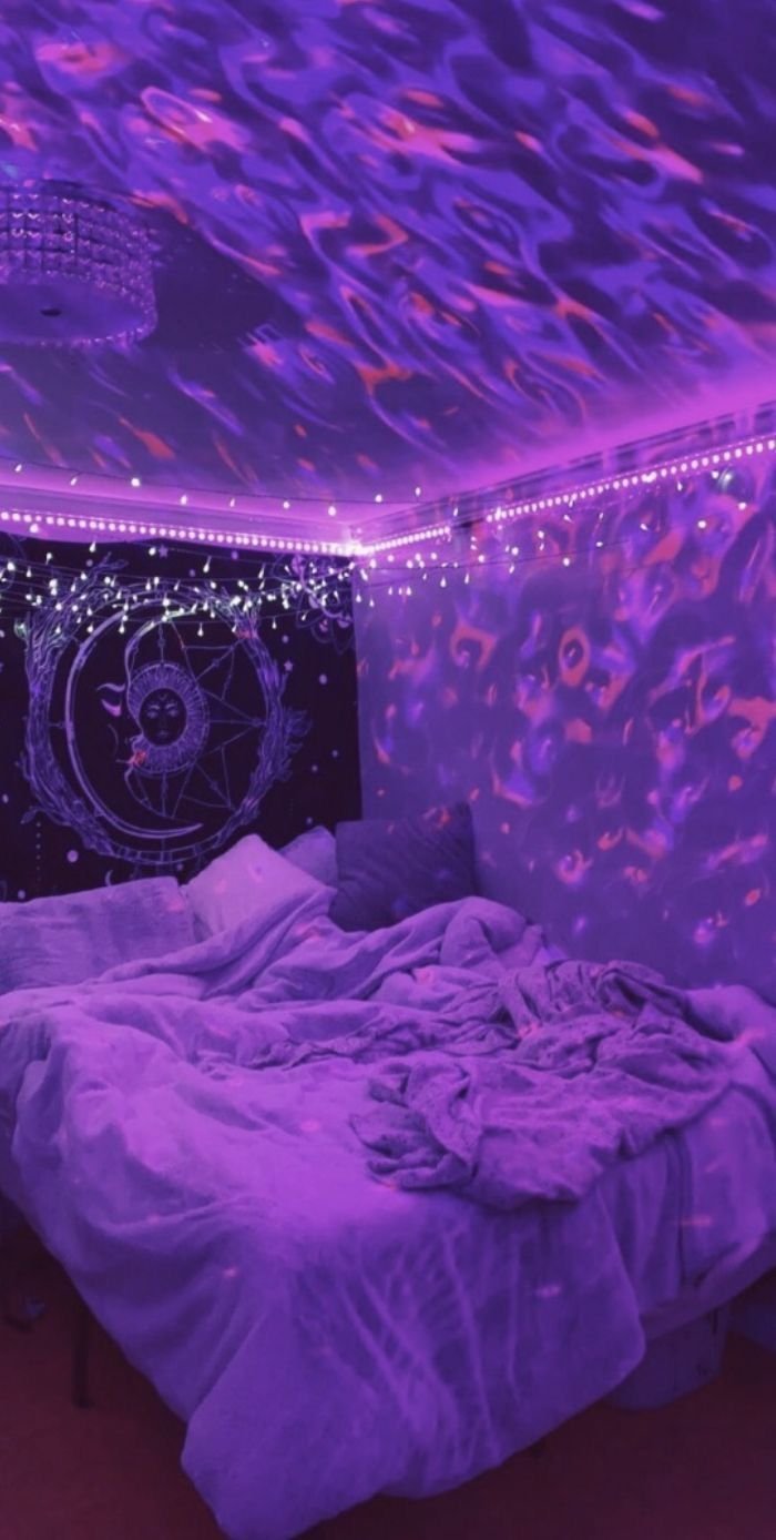 Комнаты в фиолетовых тонах с подсветкой