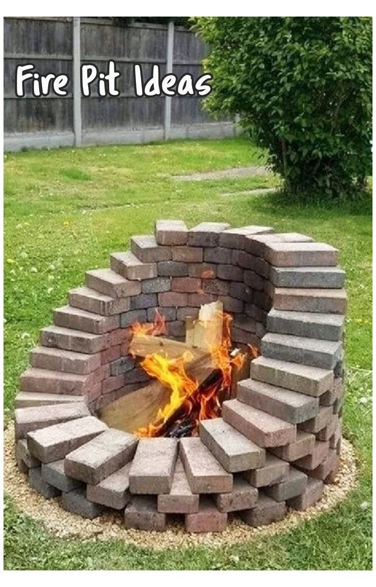 Костровая чаша из кирпича