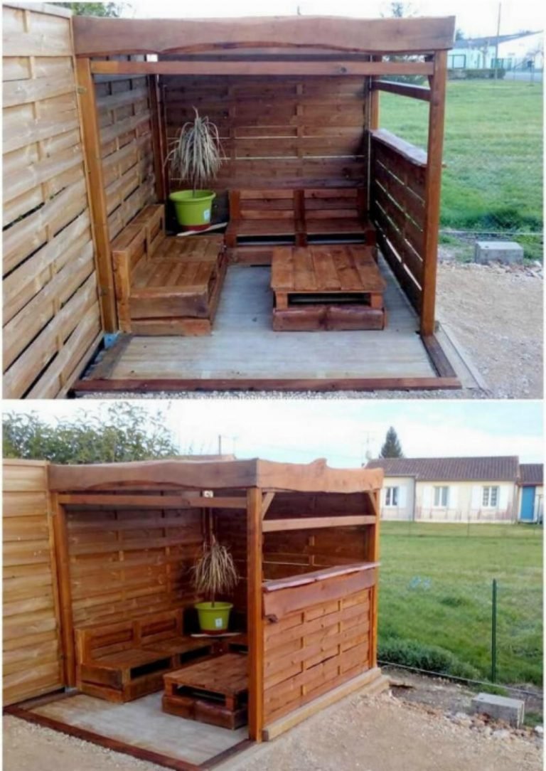 Беседка из поддонов