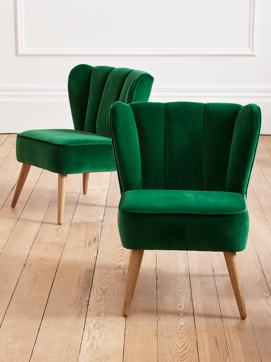 Green Velvet Armchair