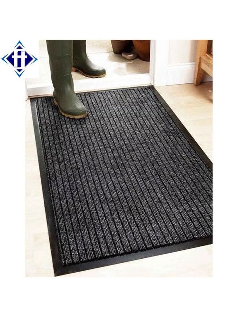 Коврик придверный влаговпитывающий 40х60 серый Floor mat