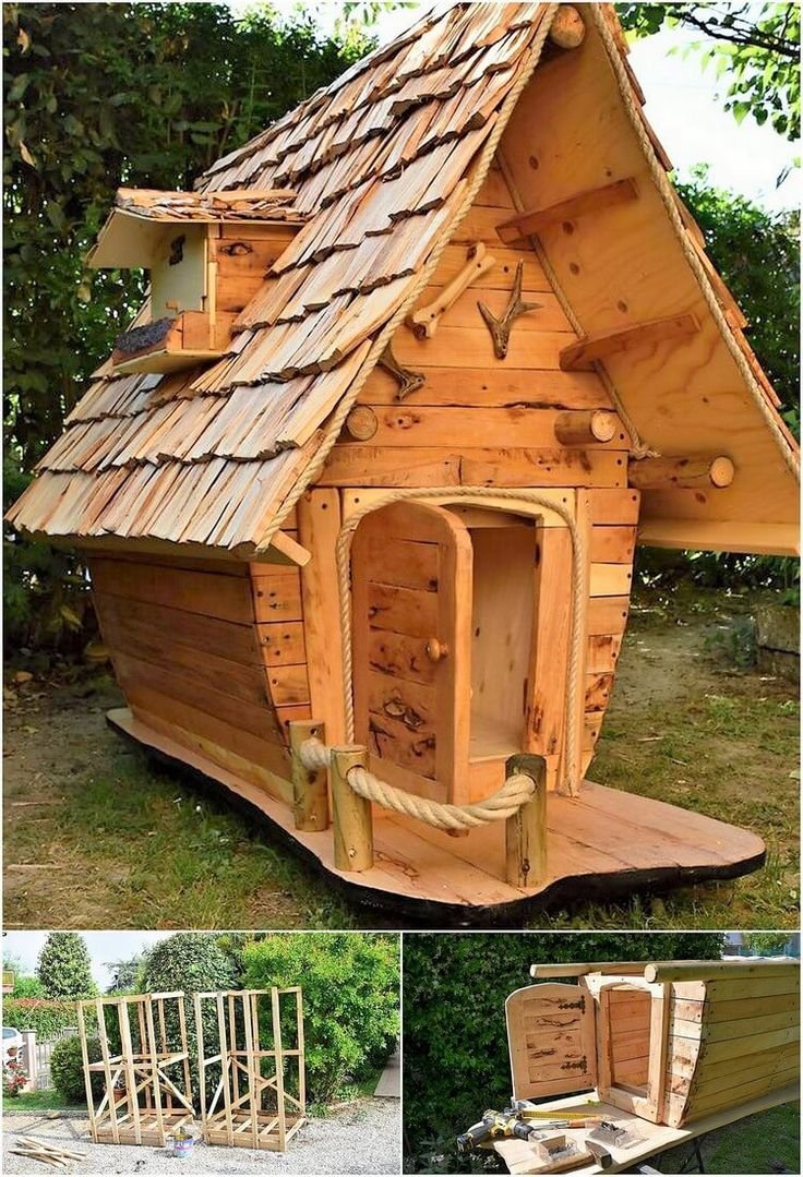 Деревянный домик для сада