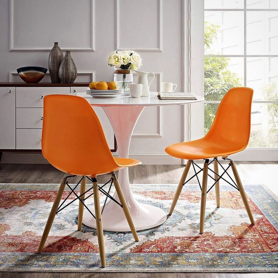 Стул Eames DSW, Leather серый