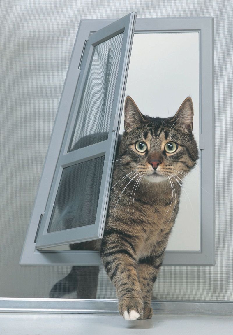 Москитная сетка с дверцей для кошки