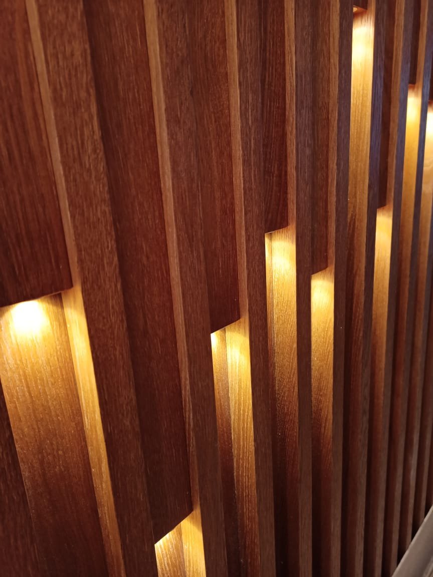 Стеновые панели под рейку с подсветкой