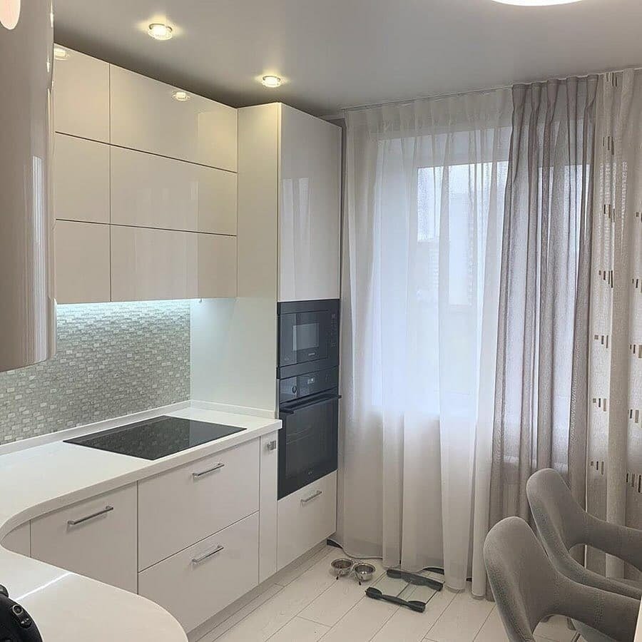 Кухня 8 кв метров с балконом