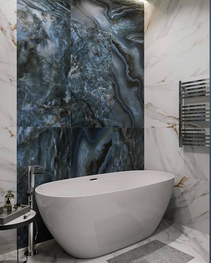 Kerama Marazzi Ониче синий лаппатированный