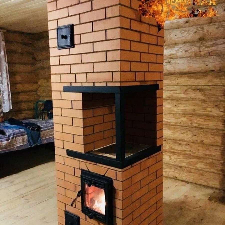 Печь шведка Малютка для дома из кирпича