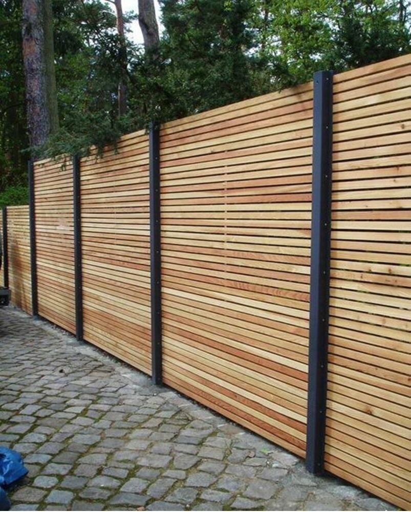 Стильный деревянный забор