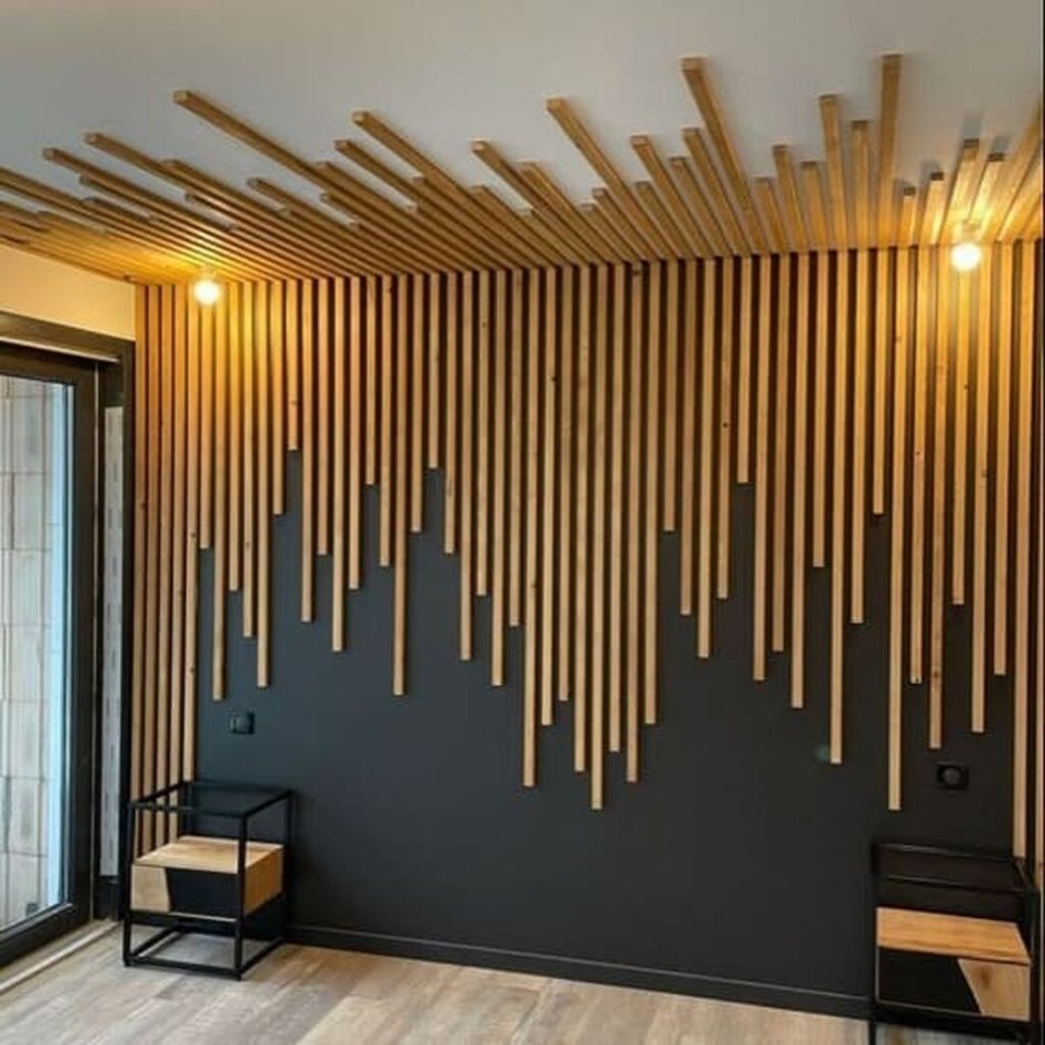 Деревянные реечные панели для стен