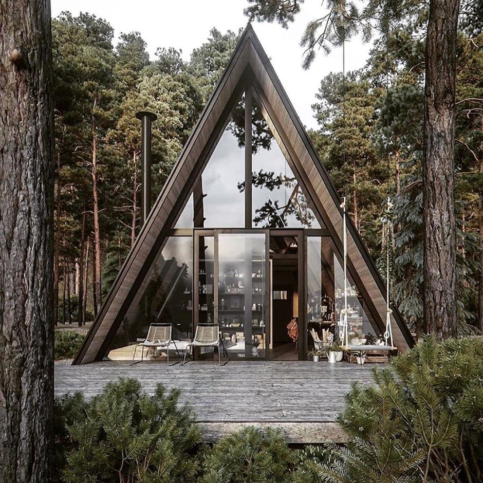 Дом шалаш а frame House.