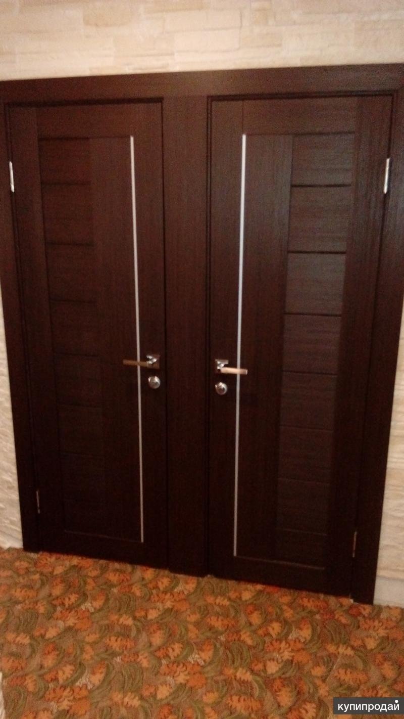 Двойные двери в ванную и туалет