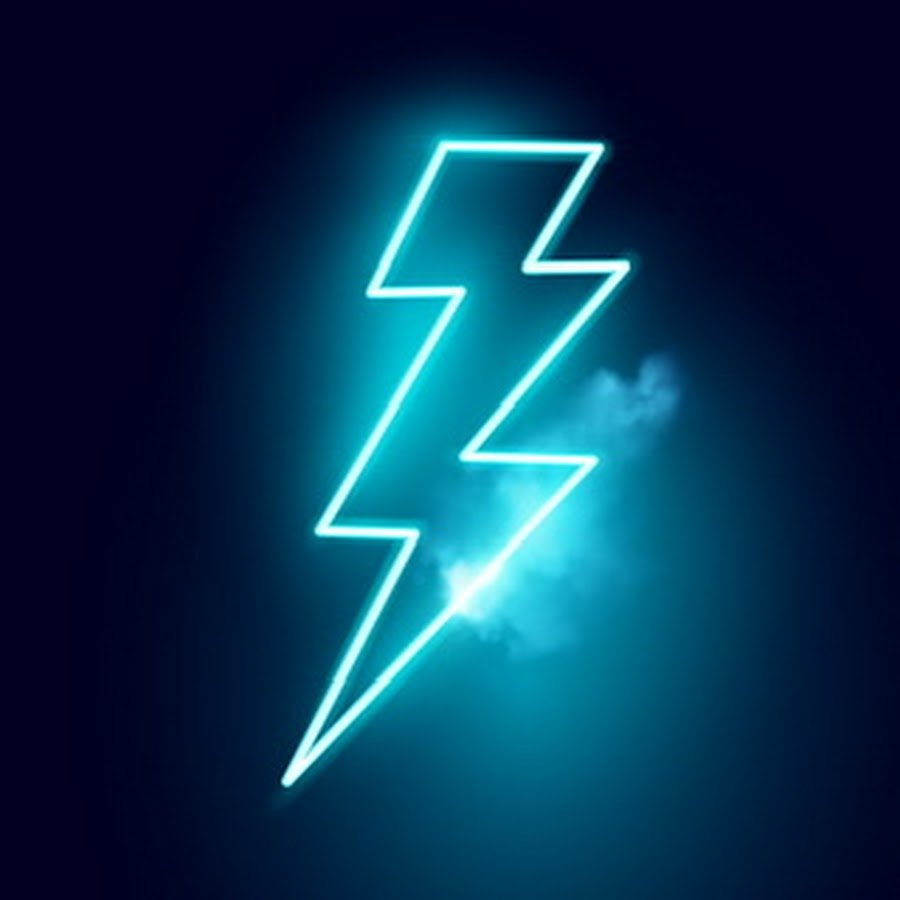 Знак молния неон