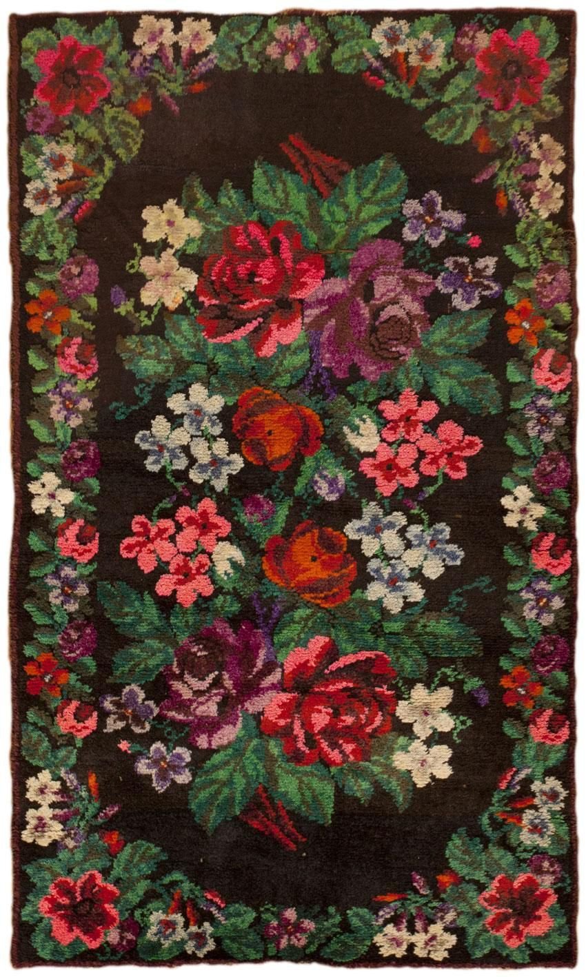 Винтажный ковер с цветами
