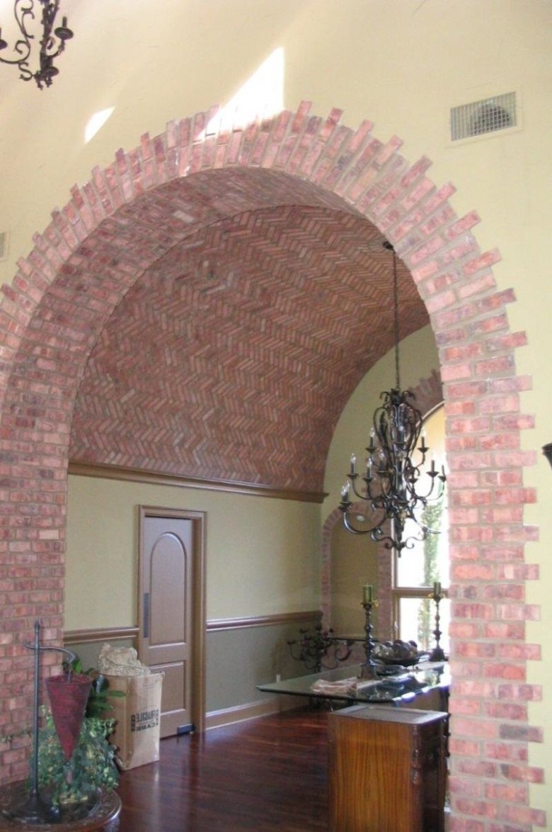 Отделка арки декоративным камнем