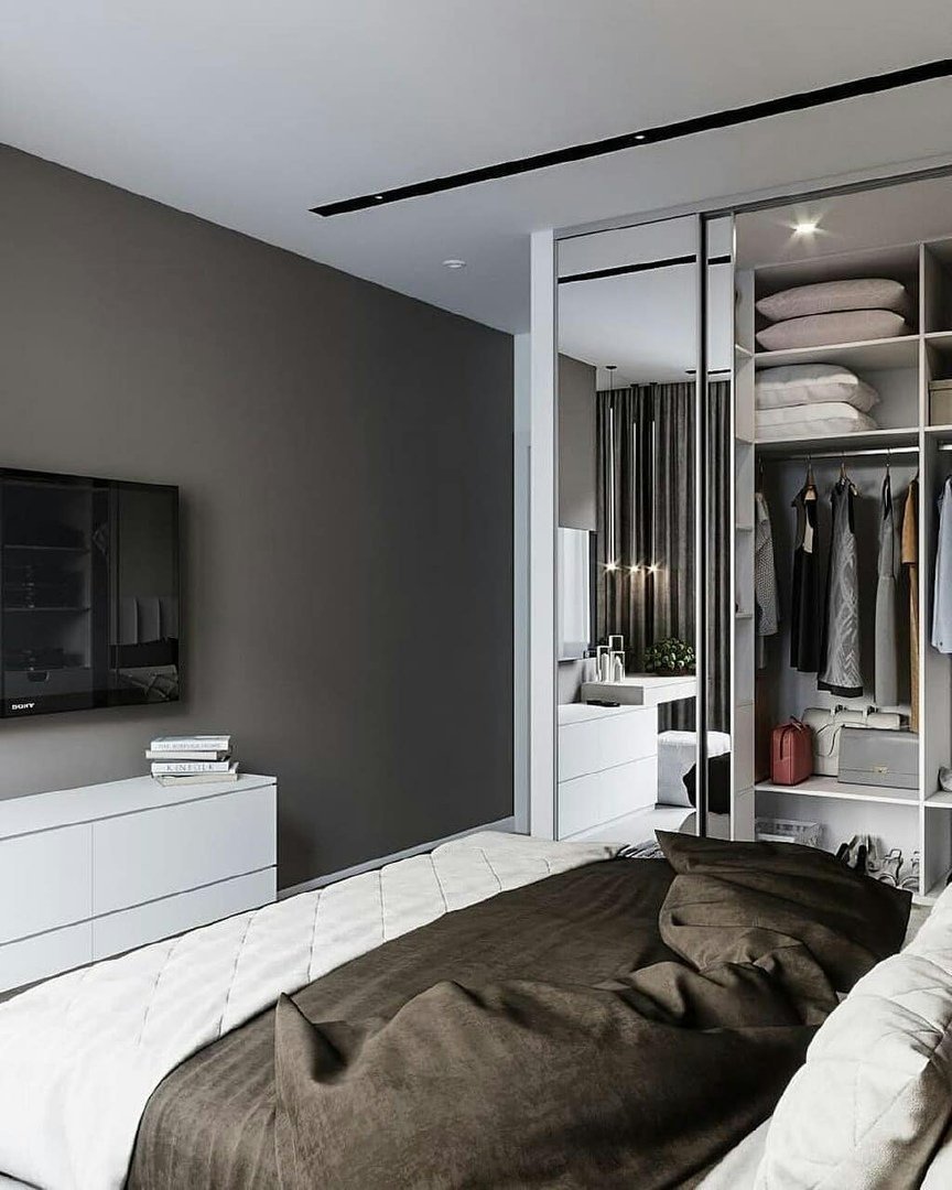 Большая спальня с гардеробной