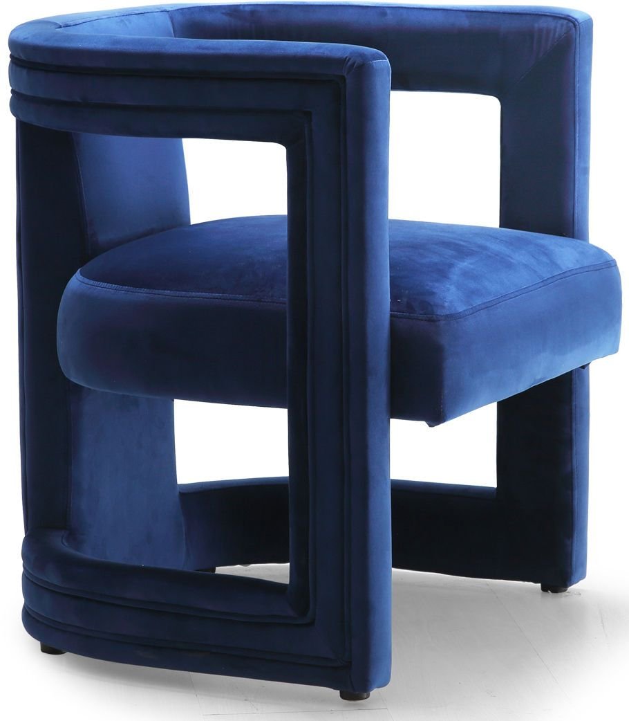 Wide Velvet Barrel Chair