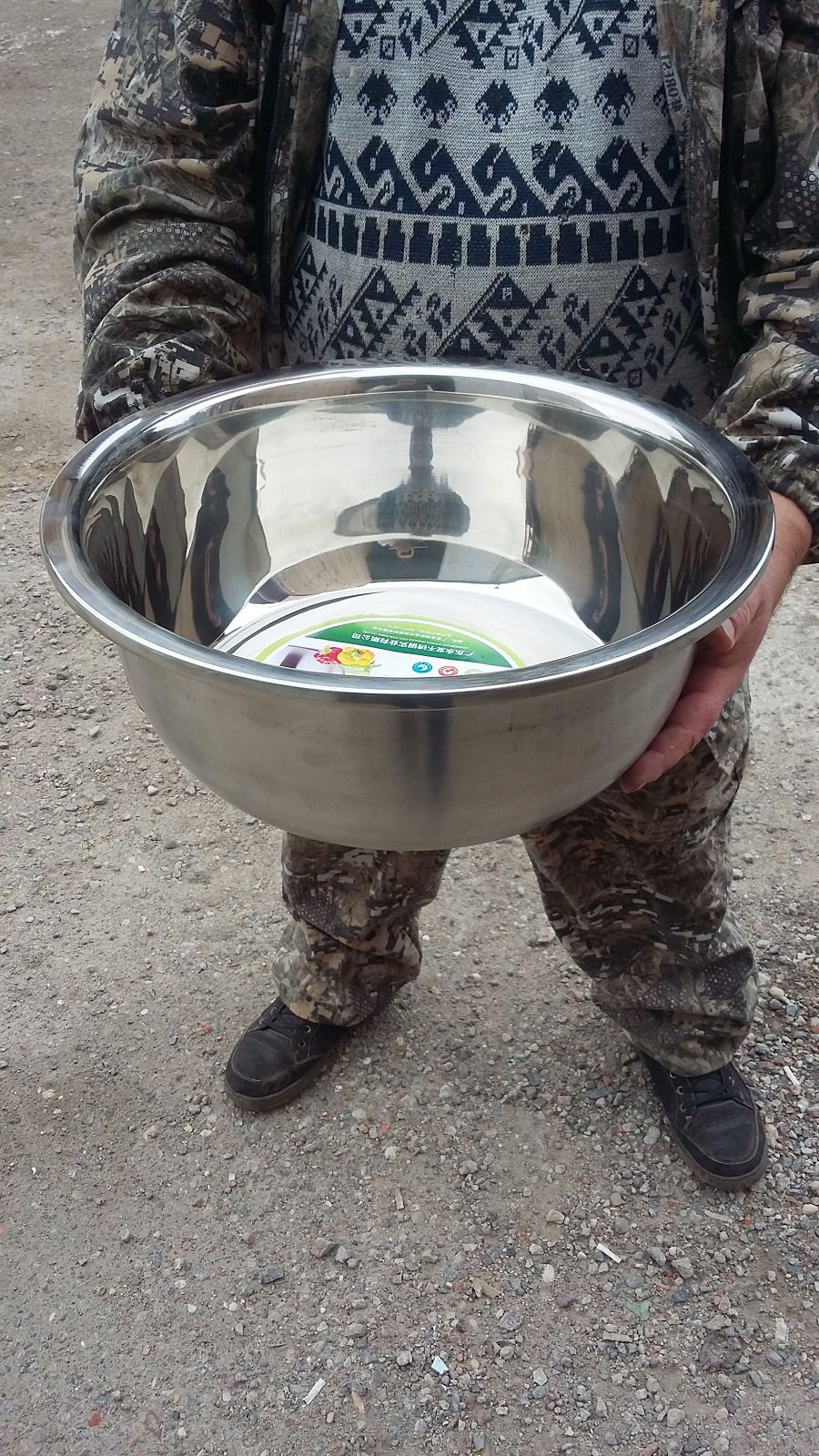 Умывальник из тазика