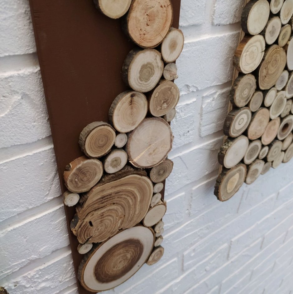 Панно из спилов дерева на стену