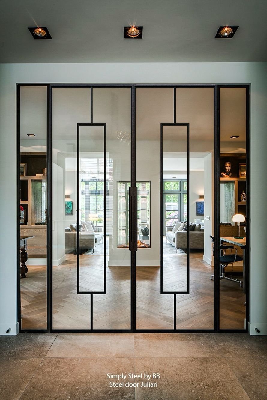 Раздвижные двери со стеклом