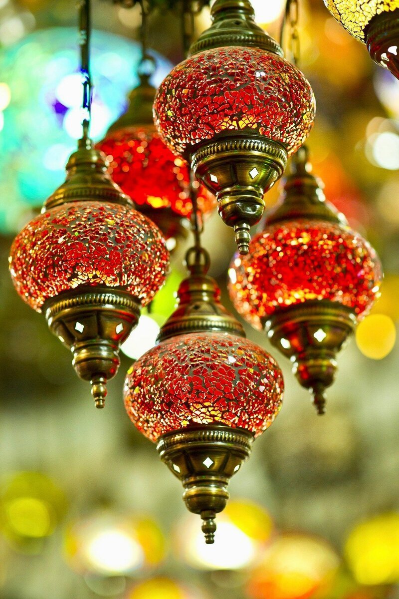 Турецкие фонарики из стекла