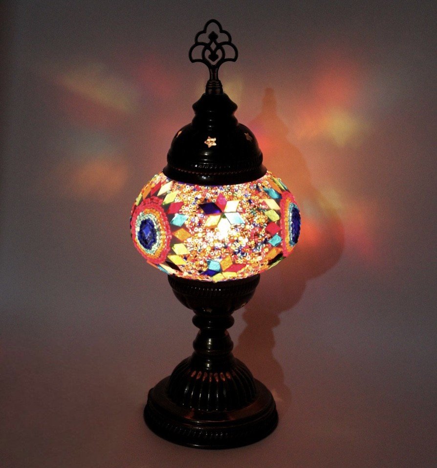 Турецкие лампы из цветного стекла