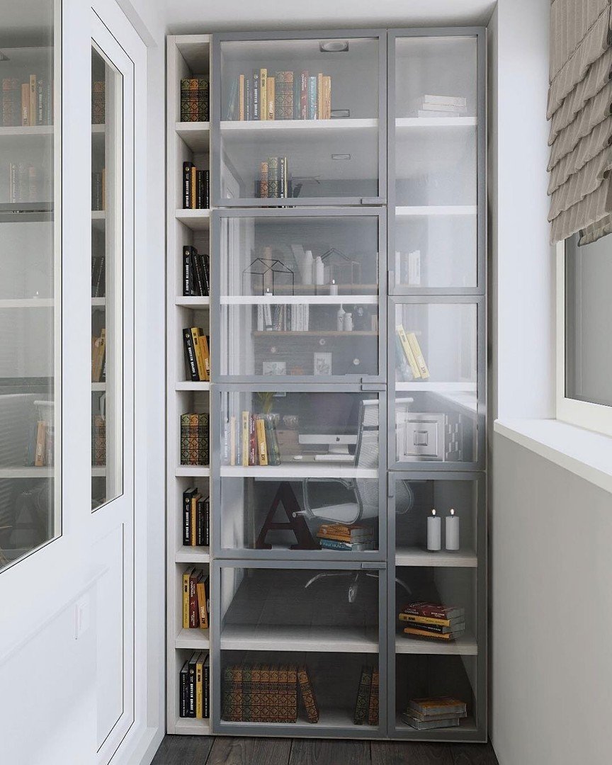 Книжный шкаф на лоджии