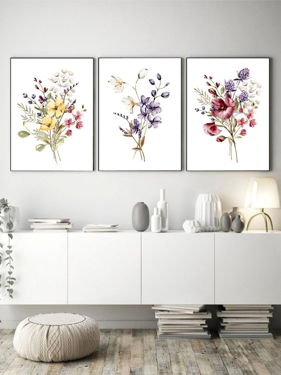 Постеры цветы на стену для интерьера