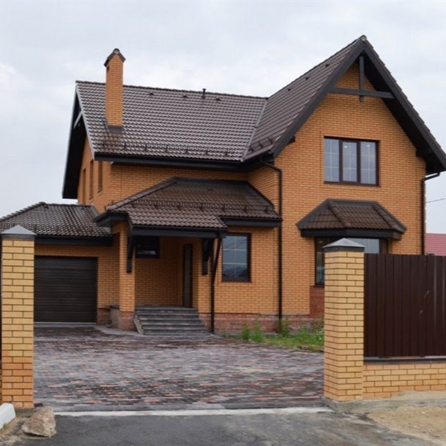 Красивые коттеджи из кирпича