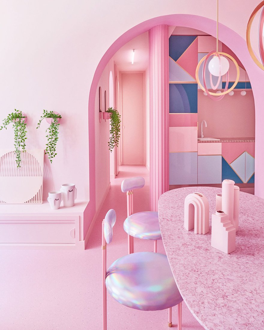 Квартира в розовых тонах