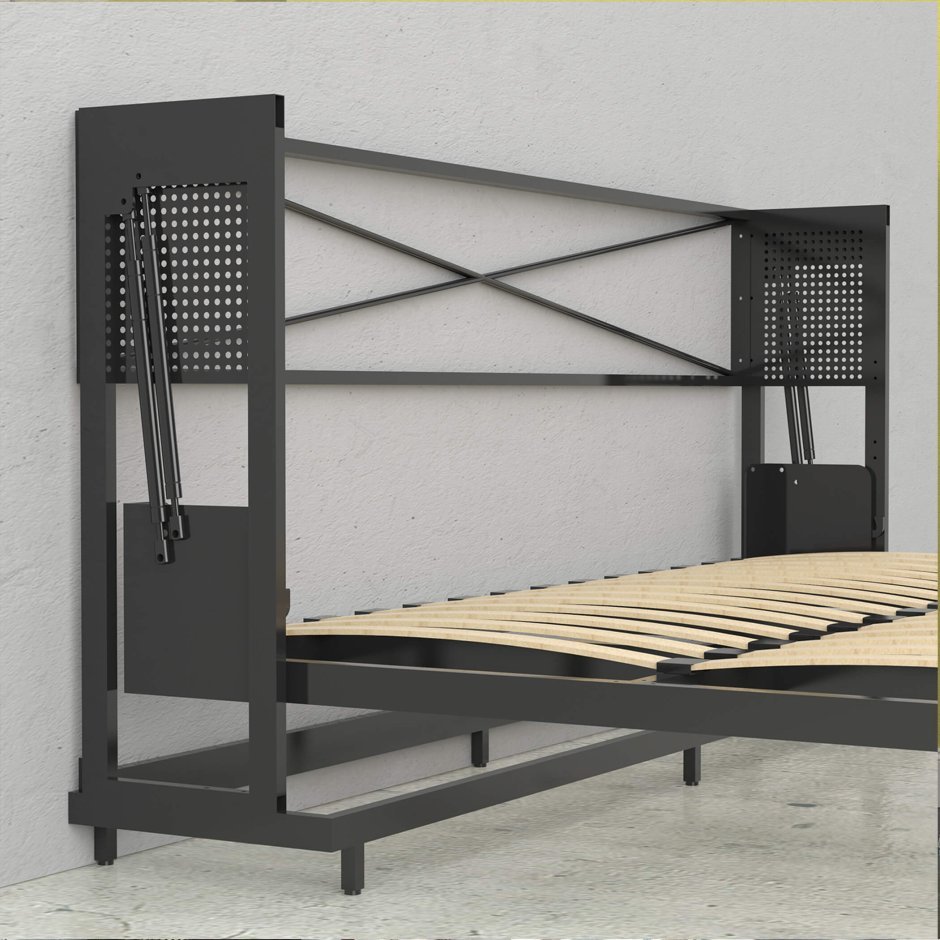 Кровать в стиле лофт из металла