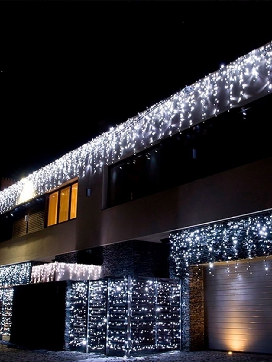 Гирлянда-бахрома led 25м уличная на вайлберис