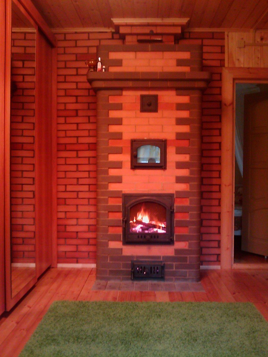 Отопительная кирпичная печь 100кв